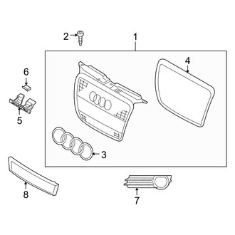 Audi OE - Front Bumper & Grille - Grille & Components (With S Line Package)