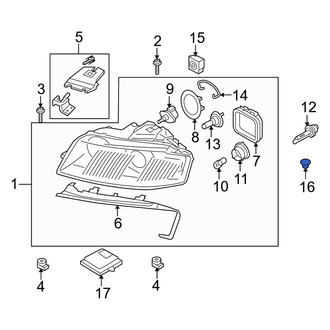 Audi OE - Headlight Bulb Cap