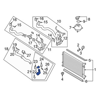 Audi OE - Lower Cooling System Bypass Line Adapter