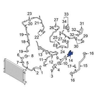 Audi OE - Cooling System Bypass Line Adapter