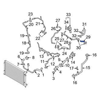 Audi OE - Upper Radiator Coolant Hose