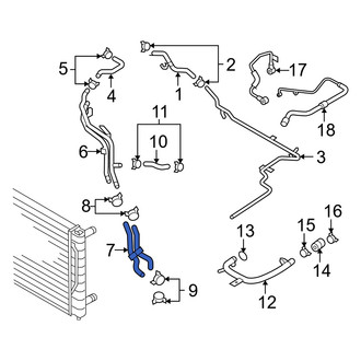 Audi OE - Upper Radiator Coolant Hose