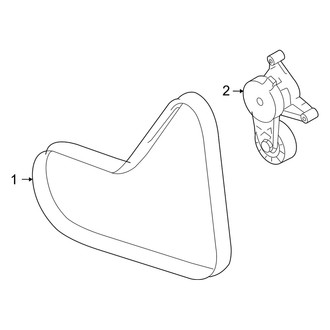 Audi OE - Cooling - Belts & Pulleys (Base Turbocharged 2.0L CBFA Engine / CCTA Engine Gas)
