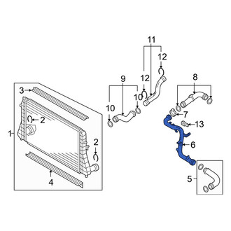 Audi OE - Center Left Intercooler Pipe
