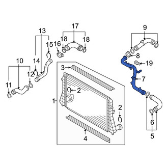 Audi OE - Center Left Intercooler Pipe