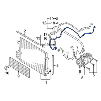 Audi OE - A/C Refrigerant Liquid Hose