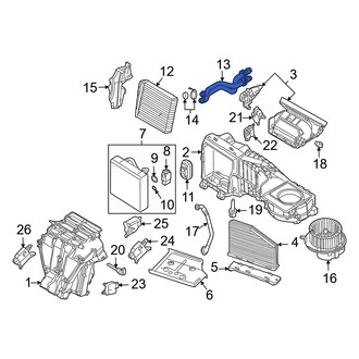 Audi OE - HVAC Heater Hose Outlet Tube