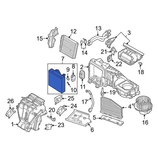 A/C Evaporator Core