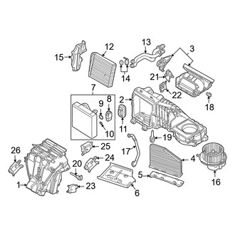 Audi OE - Air Conditioner & Heater - Evaporator & Heater Components (Hatchback)
