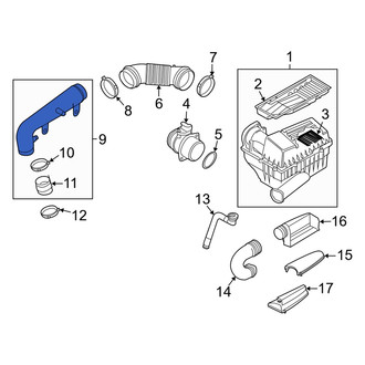 Audi OE - Outer Engine Air Intake Hose