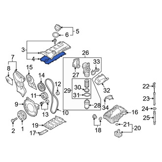 Audi OE - Engine Valve Cover Gasket