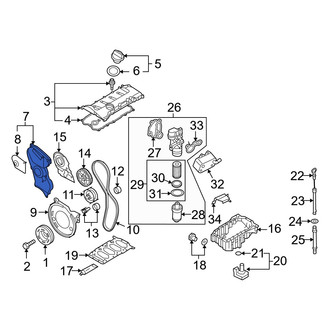 Audi OE - Lower Engine Timing Cover