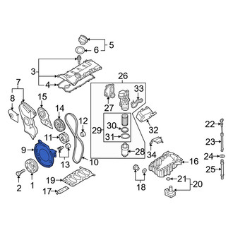 Audi OE - Lower Engine Timing Cover
