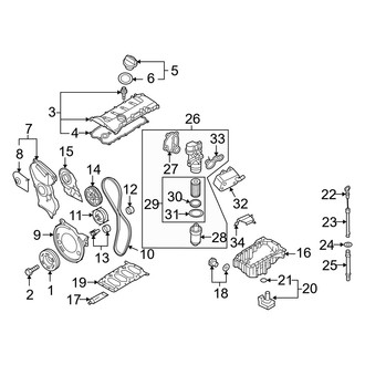 Audi OE - Engine / Transaxle - Engine Parts (Turbocharged 2.0L Gas)