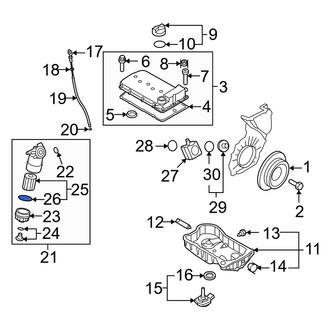 Audi OE - Engine Oil Filter Housing Cover O-Ring