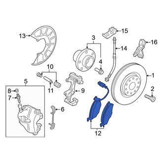 Audi OE - Front Disc Brake Pad Set