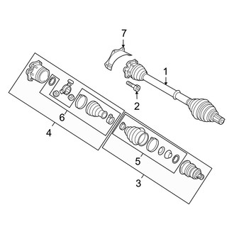 Audi OE - Front Suspension - Drive Axles (To VIN 8P7084000), (Base 3.2L)