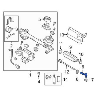 Audi OE - Left Outer Steering Tie Rod End