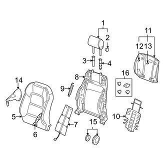 Audi OE - Seats & Tracks - Front Seat Components (Manual Seat, Seat Back Components), (Hatchback)