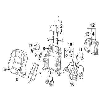 Audi OE - Seats & Tracks - Front Seat Components (Driver Side Power Seat, Seat Back Components), (Hatchback)