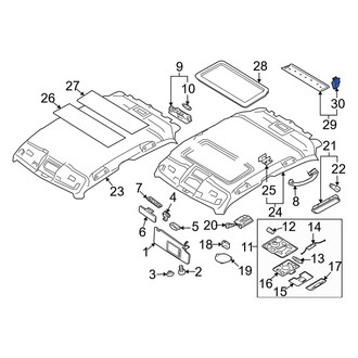 Audi OE - Rear Roof Opening Trim Clip