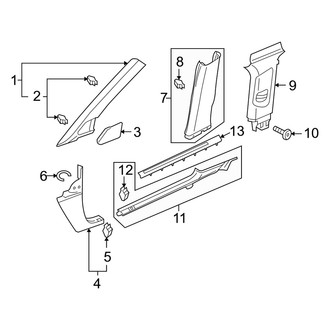 Audi OE - Pillars, Rocker & Floor - Interior Trim (Hatchback)
