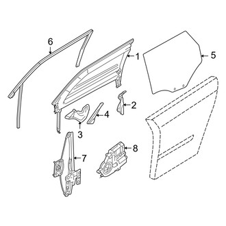 Audi OE - Rear Door - Glass & Hardware