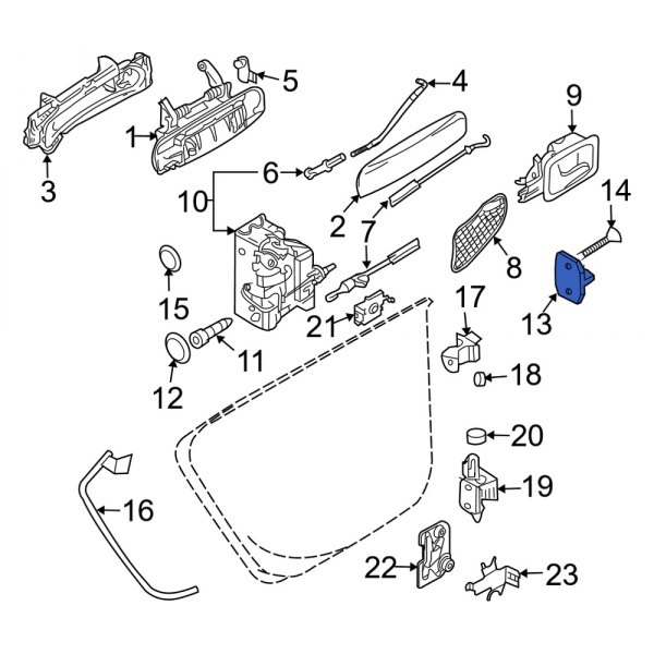 Door Lock Striker Plate