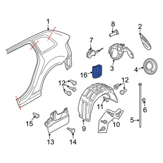 Audi OE - Rear Quarter Panel Vent