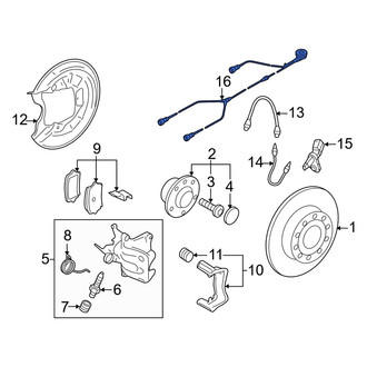 Audi OE - Rear Right ABS Wheel Speed Sensor Wiring Harness