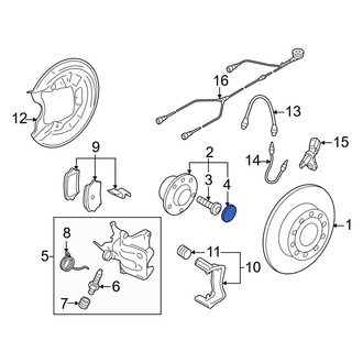 Audi OE - Rear Wheel Bearing Dust Cap