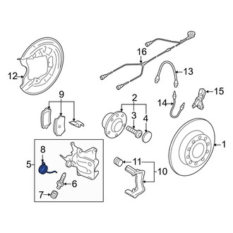 Audi OE - Rear Right Parking Brake Adjusting Lever Spring