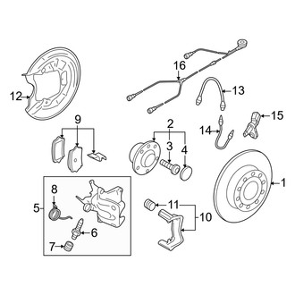 Audi OE - Rear Suspension - Brake Components