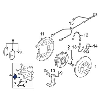 Audi OE - Rear Right Parking Brake Adjusting Lever Spring