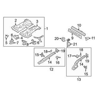 Audi OE - Rear Body & Floor - Floor & Rails (Hatchback)