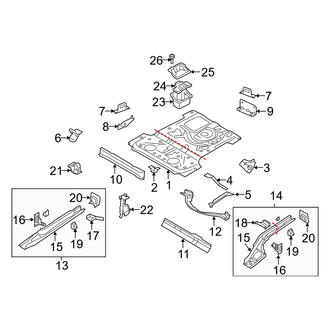 Audi OE - Rear Body & Floor - Floor & Rails