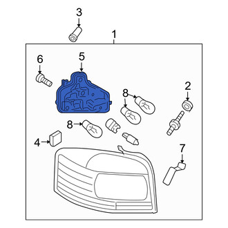 Audi OE - Rear Left Outer Tail Light Housing