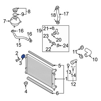 Audi OE - Upper Radiator Insulator
