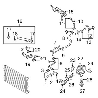 Audi OE - Cooling - Hoses & Lines (Feed), (3.2L)