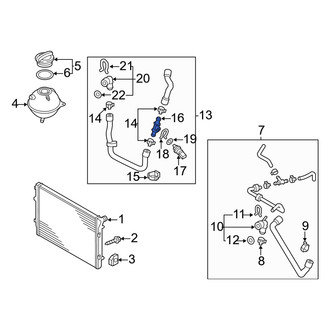 Audi OE - Lower Cooling System Bypass Line Adapter