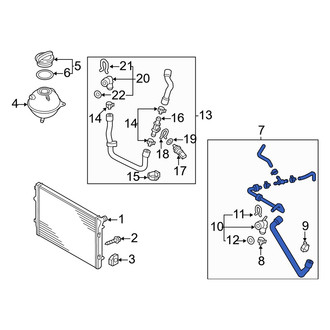 Audi OE - Upper Radiator Coolant Hose