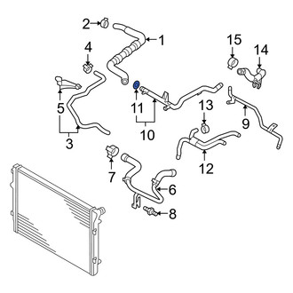 Audi OE - Engine Coolant Bypass Pipe O-Ring