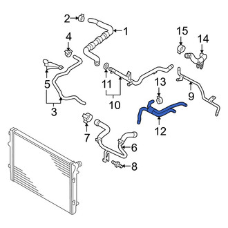 Audi OE - Upper Radiator Coolant Hose