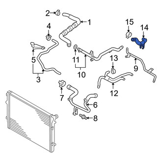 Audi OE - Upper Radiator Coolant Hose
