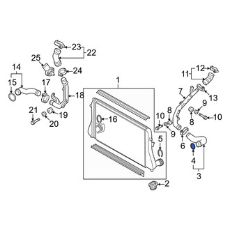 Audi OE - Front Intercooler Tube Seal