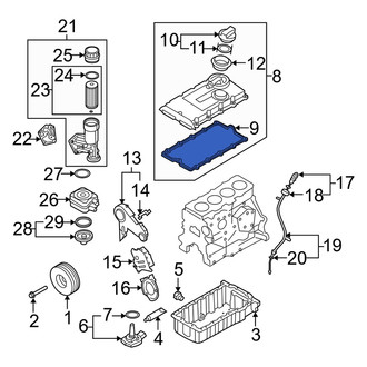 Audi OE - Engine Valve Cover Gasket