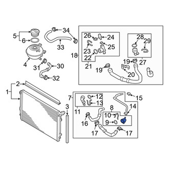Audi OE - Radiator Coolant Hose Adapter