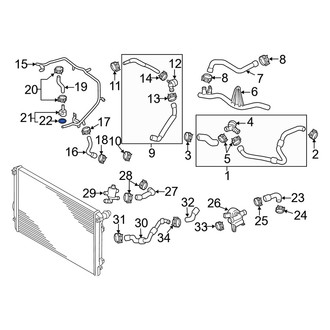 Audi OE - HVAC Heater Hose Seal
