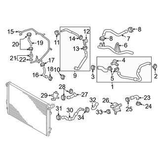 Audi OE - Cooling - Hoses & Lines (Sedan)