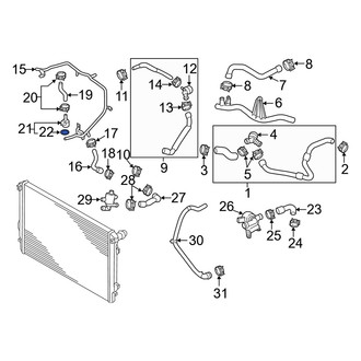 Audi OE - HVAC Heater Hose Seal